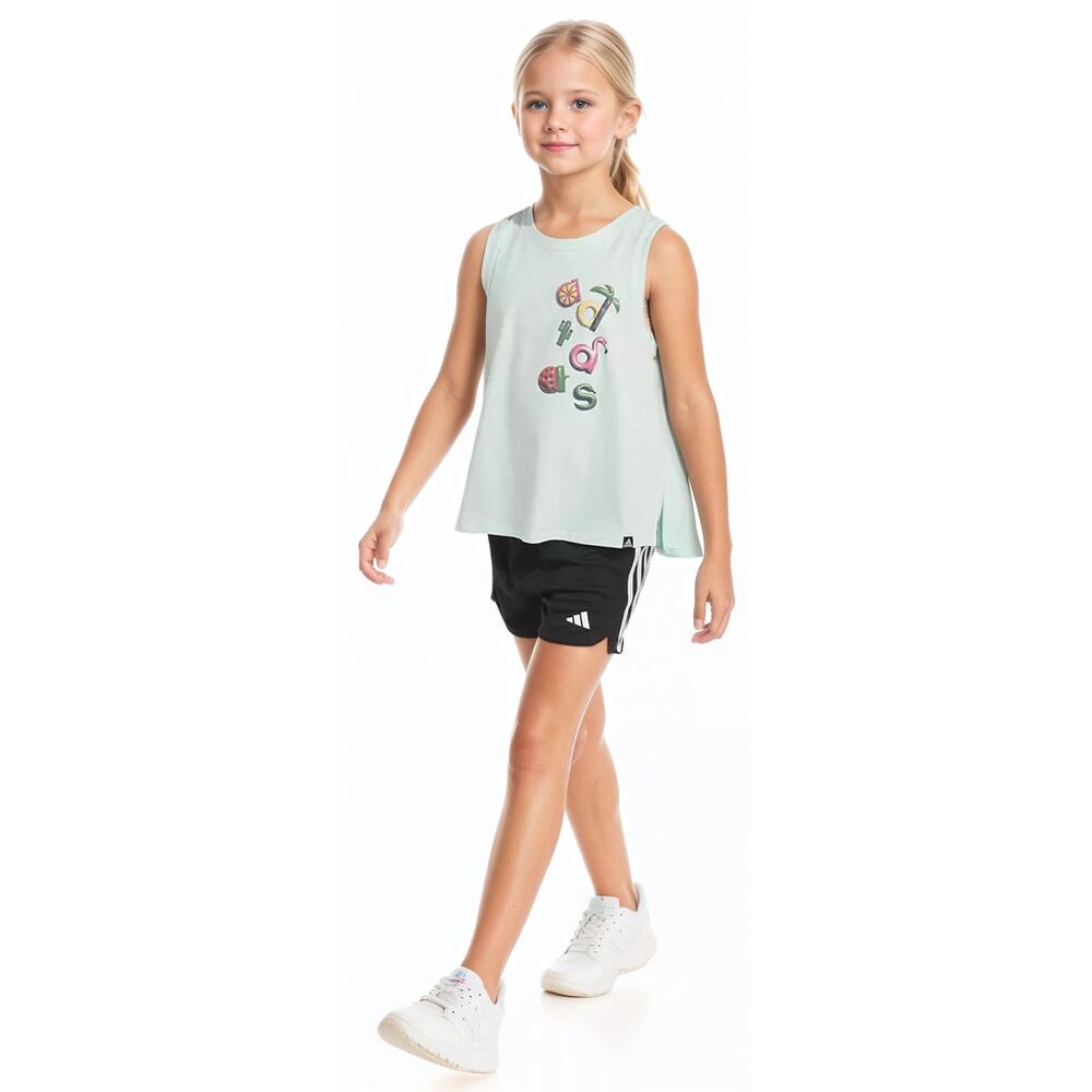 NWT Adidas Graphic Fruit Flamingo Girls Tank Top Green M